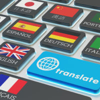 International language buttons for translation